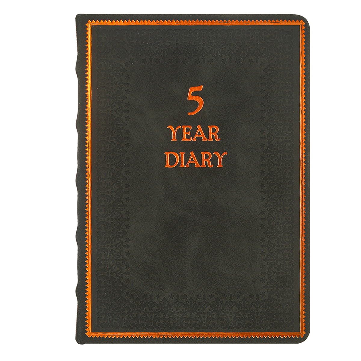 Black 5-Year A6 Vintage Vegan Leather Journal