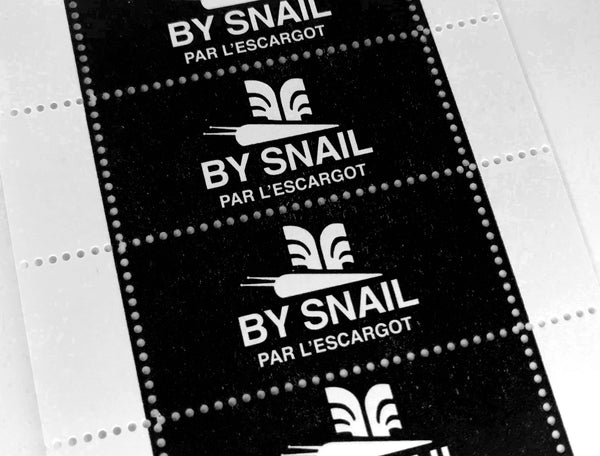 Lick & Stick Stamps | By Snail {Black}