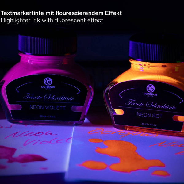 Neon Highlighter Purple Pigmented Fountain Pen Ink