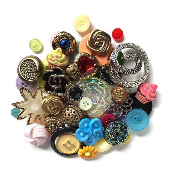 Great Grab Bag Button Embellishments