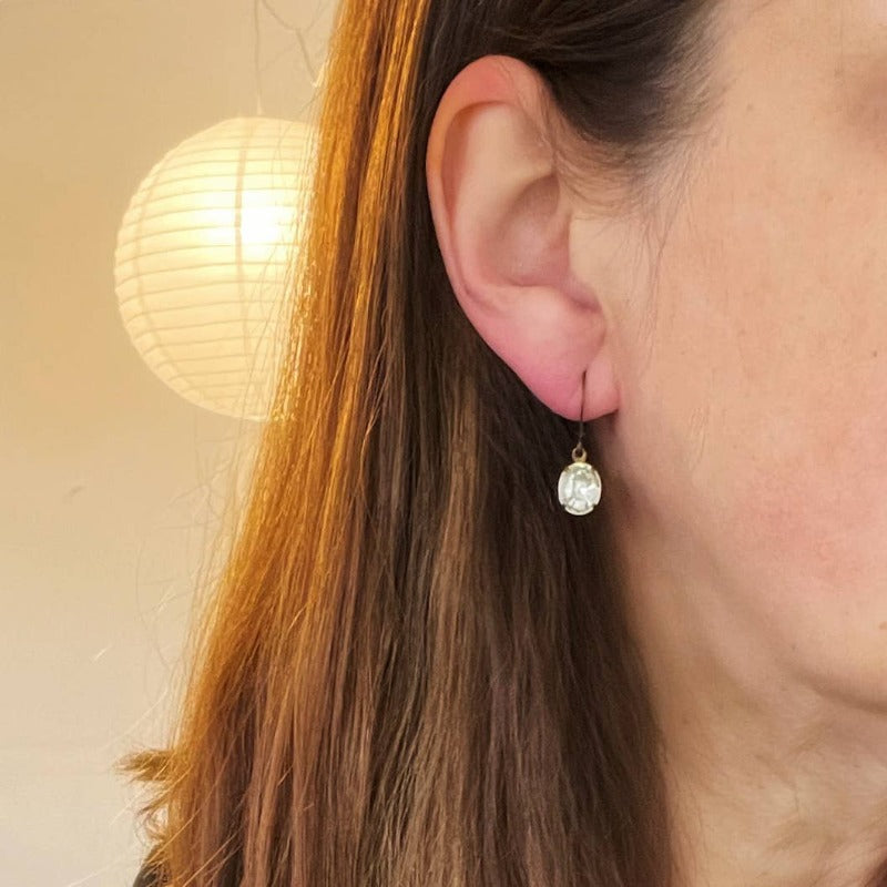 Crystal Clear Vintage Rhinestone Earrings