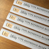 Typeface Reference 12" {30cm} Wooden Rulers
