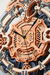 Horloge murale Notes romantiques, Puzzle mécanique en bois