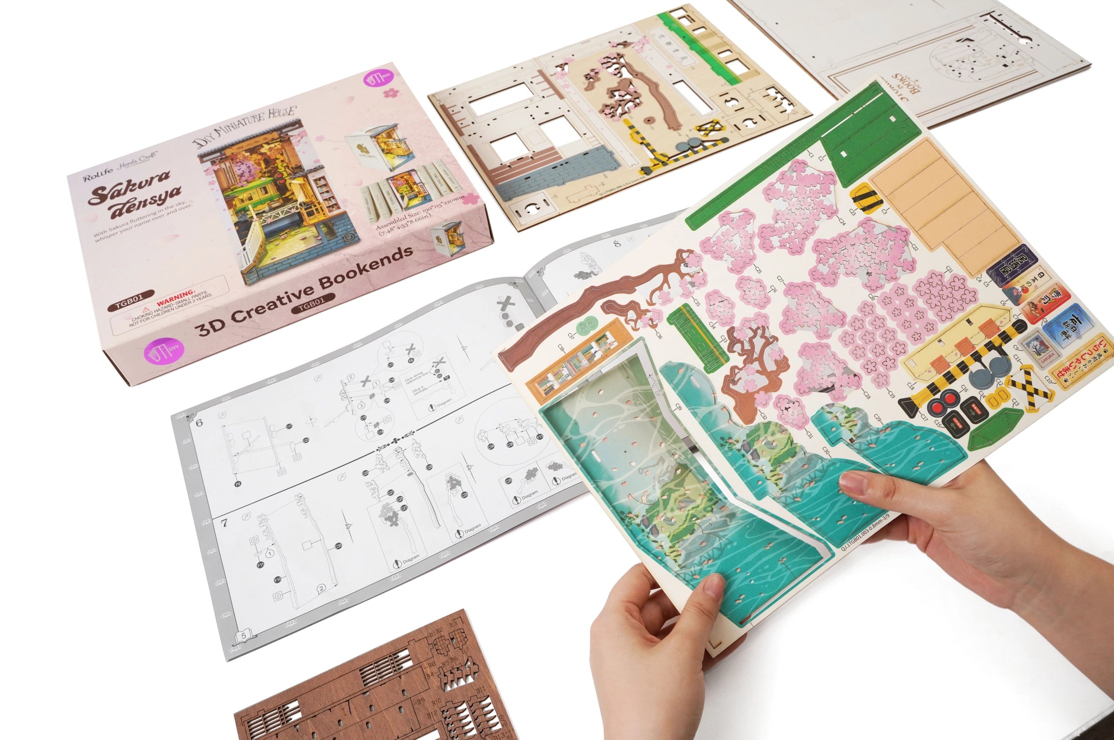 Kit de diorama de coin de livre Sakura Densya