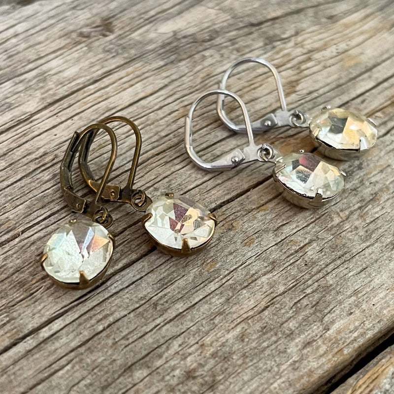 Crystal Clear Vintage Rhinestone Earrings