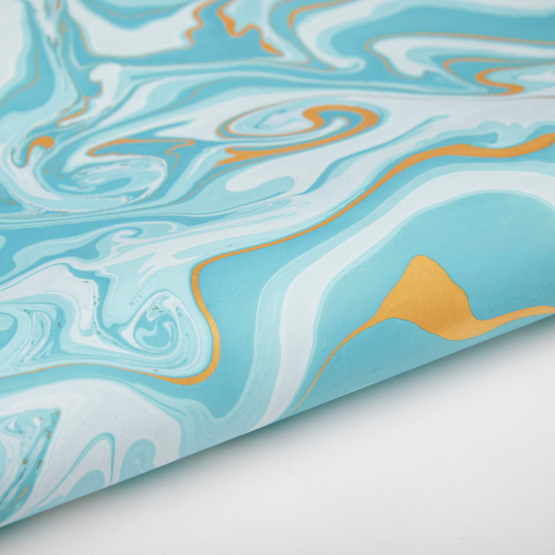 Feuilles d’emballage cadeau marbrées à la main {plusieurs couleurs}