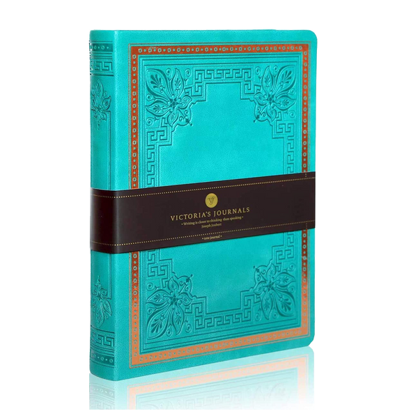 Teal Antiqued Vegan Leather Journal