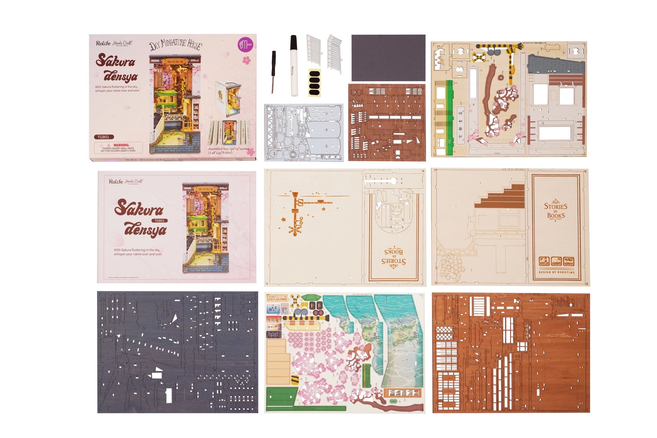Kit de diorama de coin de livre Sakura Densya