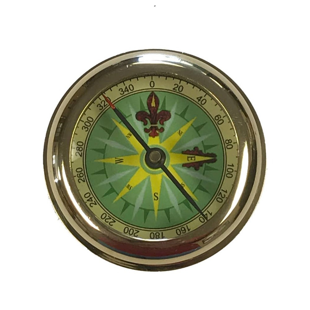 Polished Brass Nautical Paperweight Compass