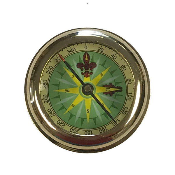 Polished Brass Nautical Paperweight Compass