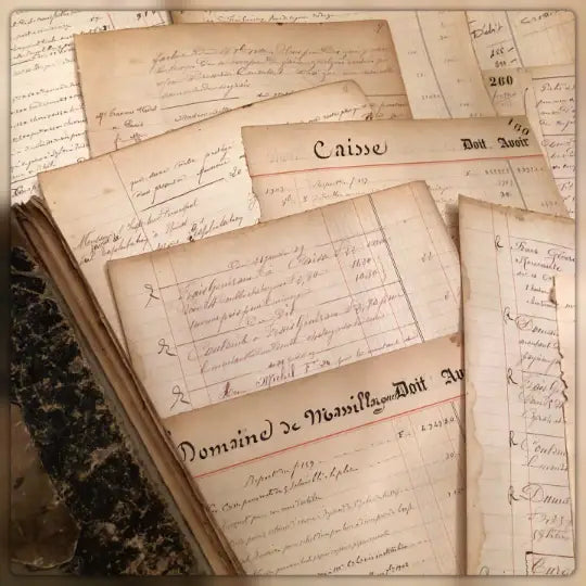 French Antique Journal/Ledger 8-Page Bundles - 1800's - 1900