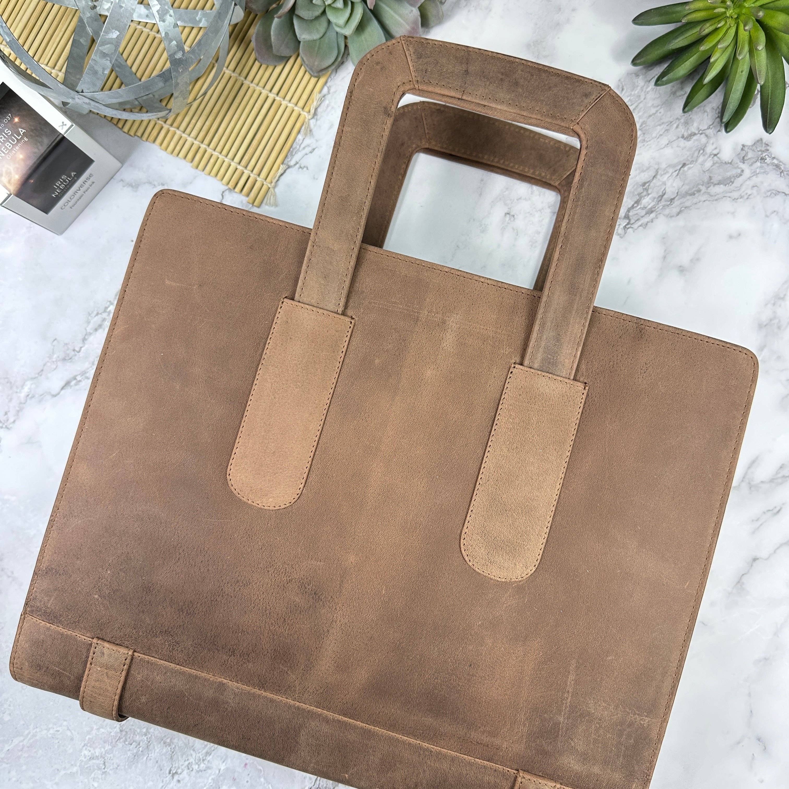 Bomber Brown Leather 96 Pen Zip Case