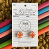 Blue with Red Flower Vintage Book Cover Post Earrings