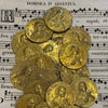 Antique/Vintage Gold Sancta Teresia A Jesu Infante Metal Pieces from Lourdes