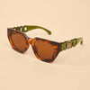 Luxe Zelia Tortoiseshell + Olive Sunglasses