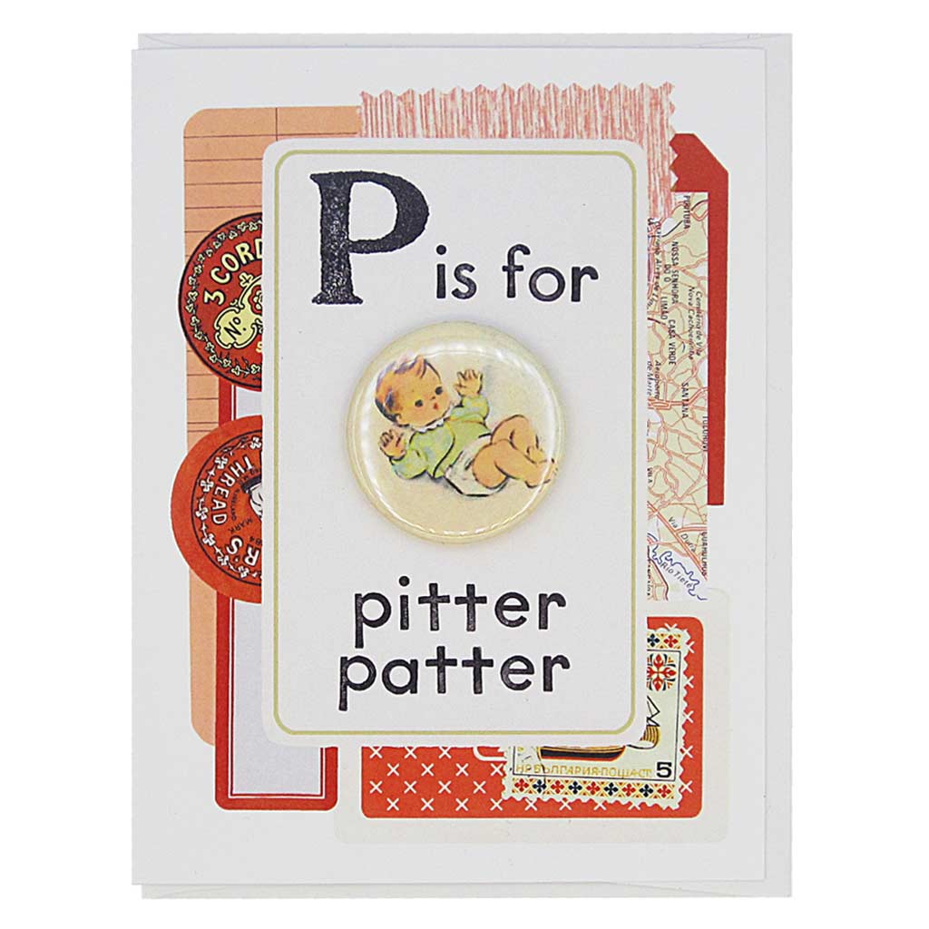Pitter Patter Button Card