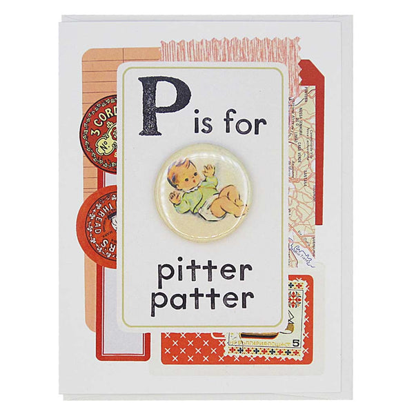 Pitter Patter Button Card
