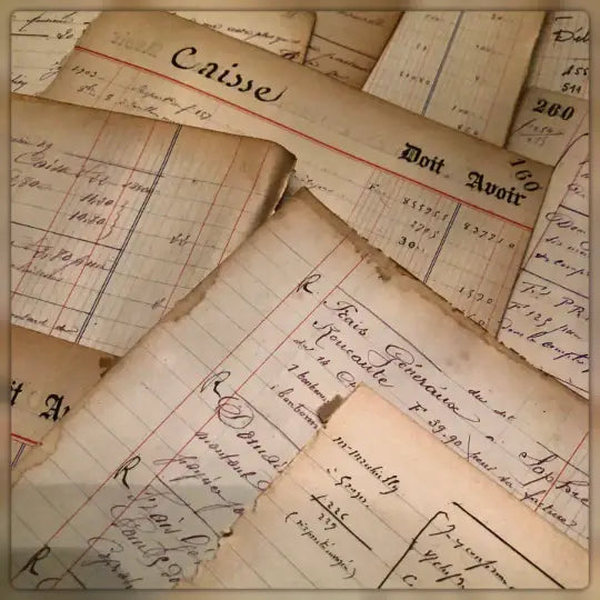 French Antique Journal/Ledger 8-Page Bundles - 1800's - 1900