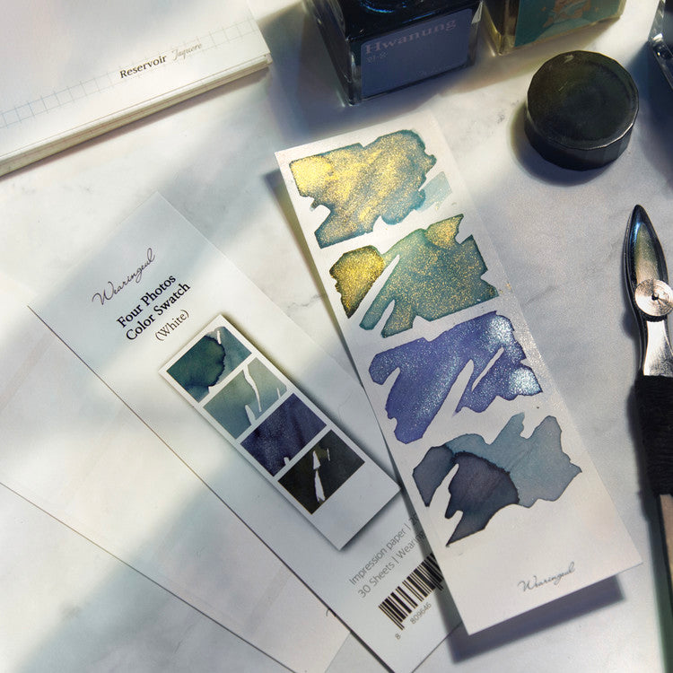 White Instant Film 4-up Color Swatch Cards