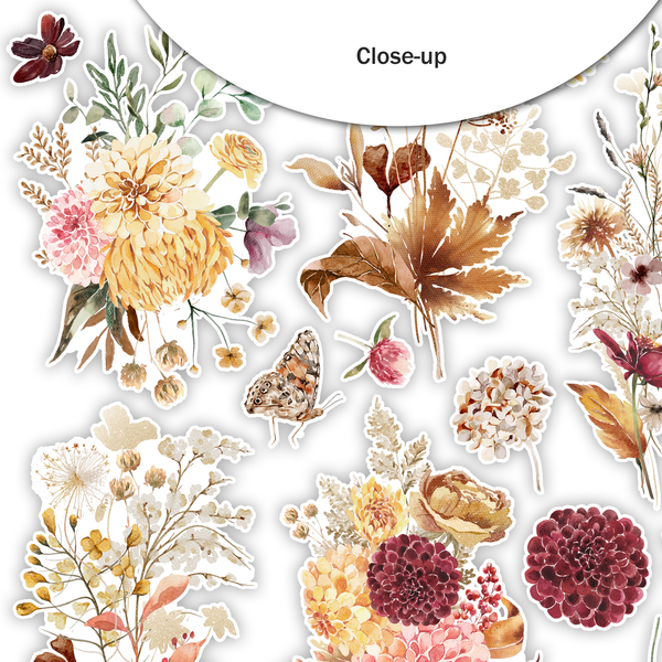Fall Foliage Fall Floral Ephemera | Ginger Snap {clearance}