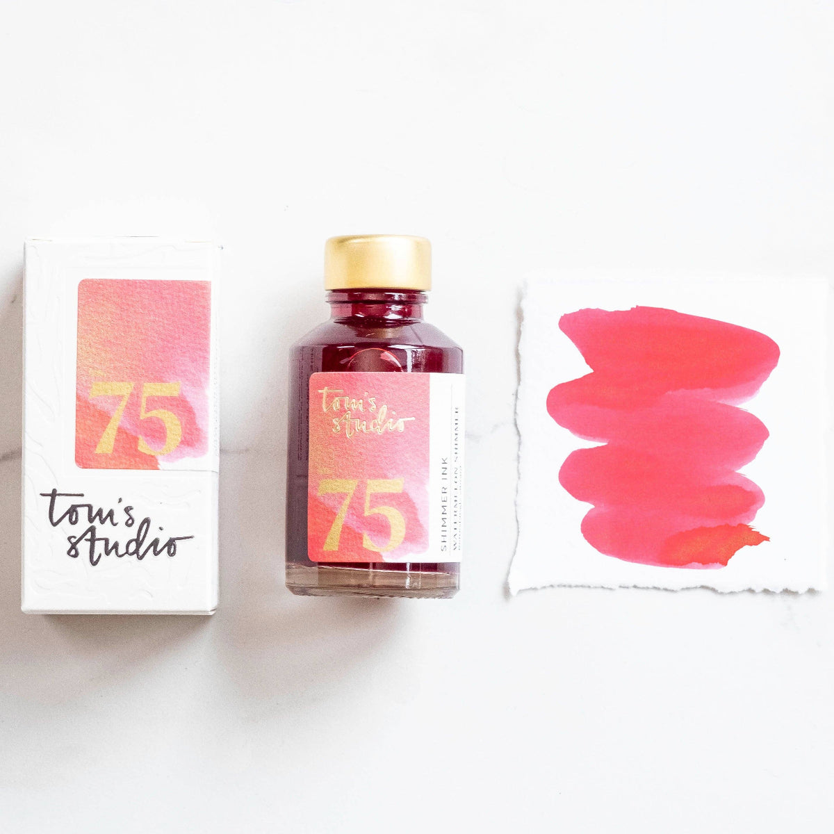 Watermelon Shimmer Fountain Pen Ink No. 75