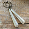 White Vintage Pearl Drop Earrings