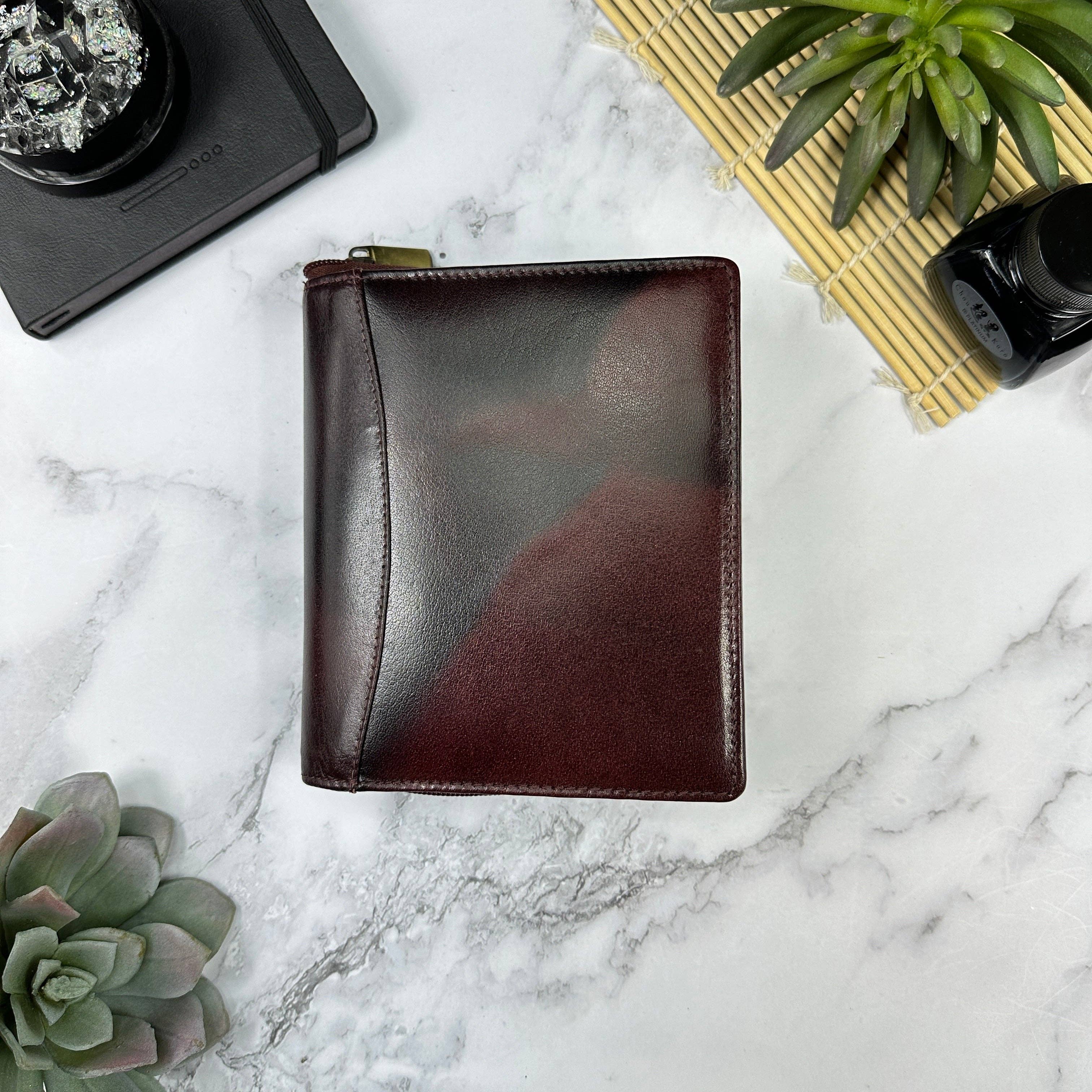 Leather Zippered 12-Pen Case