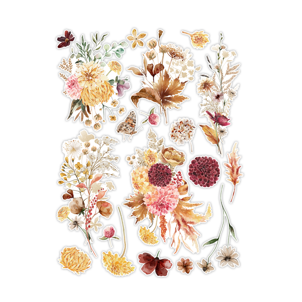 Fall Foliage Fall Floral Ephemera | Ginger Snap {clearance}