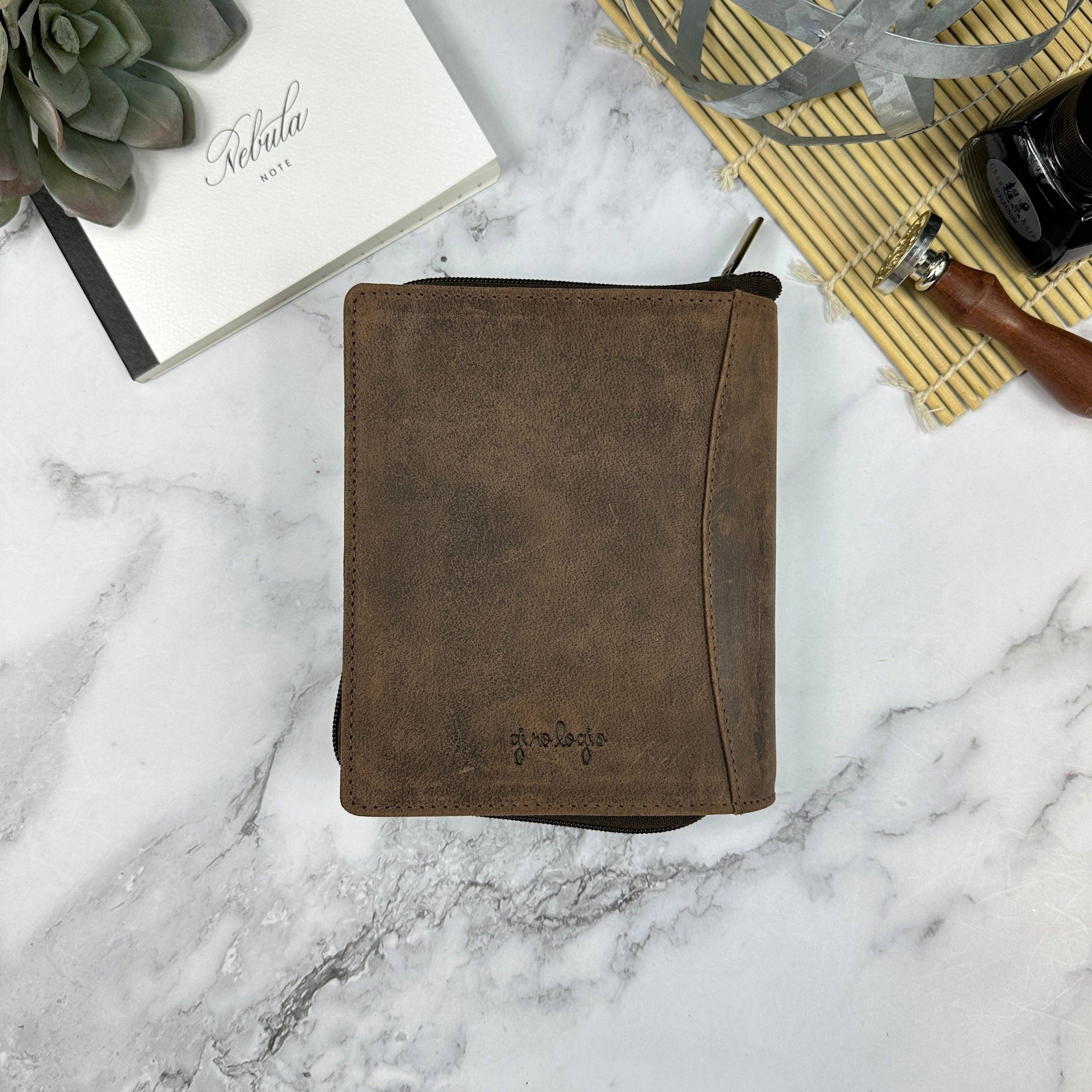 Leather Zippered 12-Pen Case