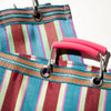 Green x Pink Striped Recycled Plastic Bags