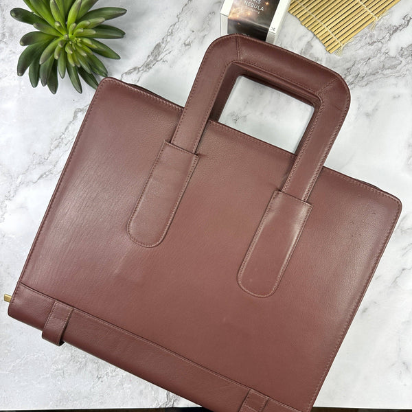 Bomber Brown Leather 96 Pen Zip Case