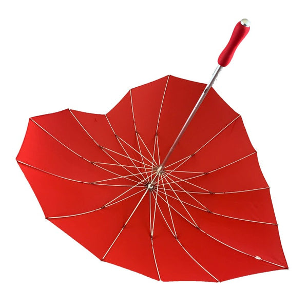 Red Heart Shaped Umbrella