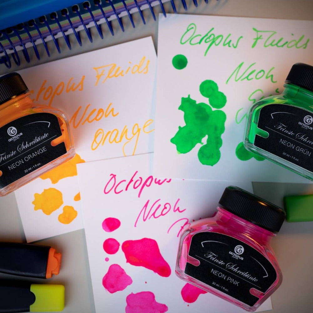 Neon Highlighter Green Pigmented Fountain Pen Ink