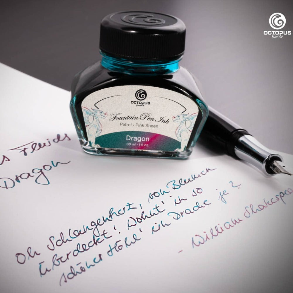 Dragon Petrol Sheening Fountain Pen Ink