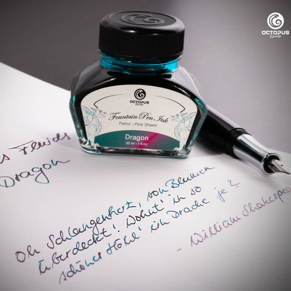 Dragon Petrol Sheening Fountain Pen Ink