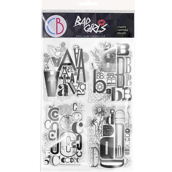 Design Letters 6x8 Clear Stamp Sets | Bad Girls