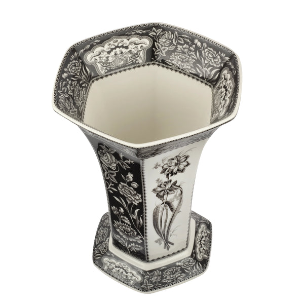 Patrimoine Spode | Vase hexagonal de 10,5 po {Floral}