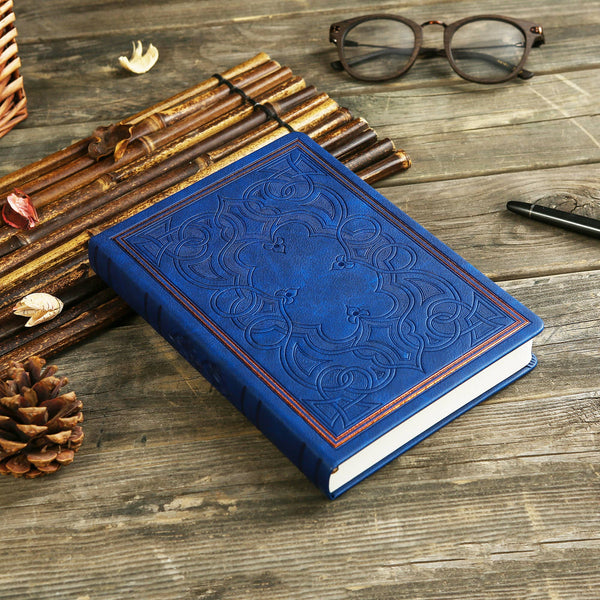 Blue Antiqued Hardcover Journal