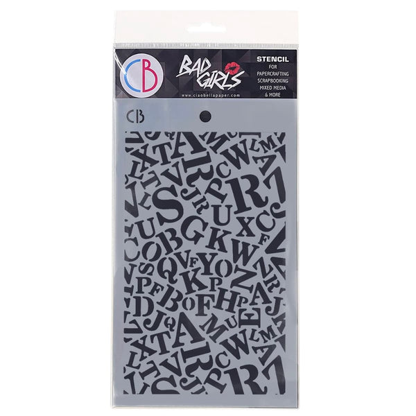 Newspaper Font 5x8 Stencils | Bad Girls