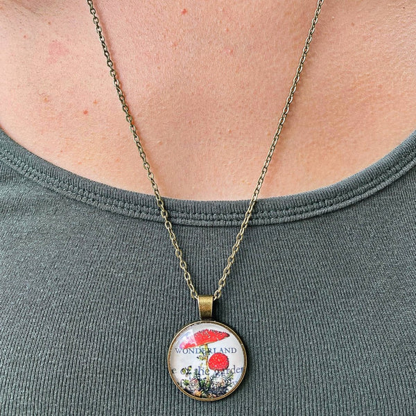 Alice in Wonderland Mushroom Storybook Necklaces