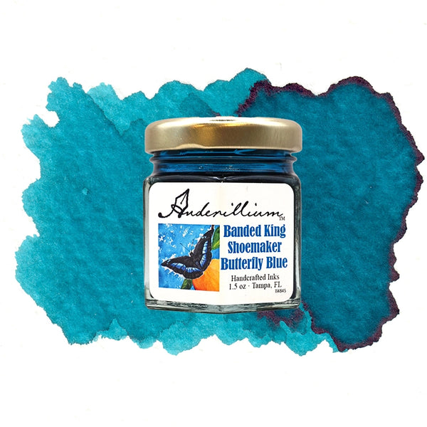 Encre bleue papillon de King Shoemaker à bandes