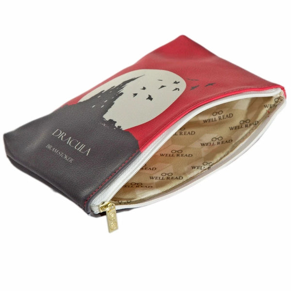 Dracula Book Art Zipper Pouch