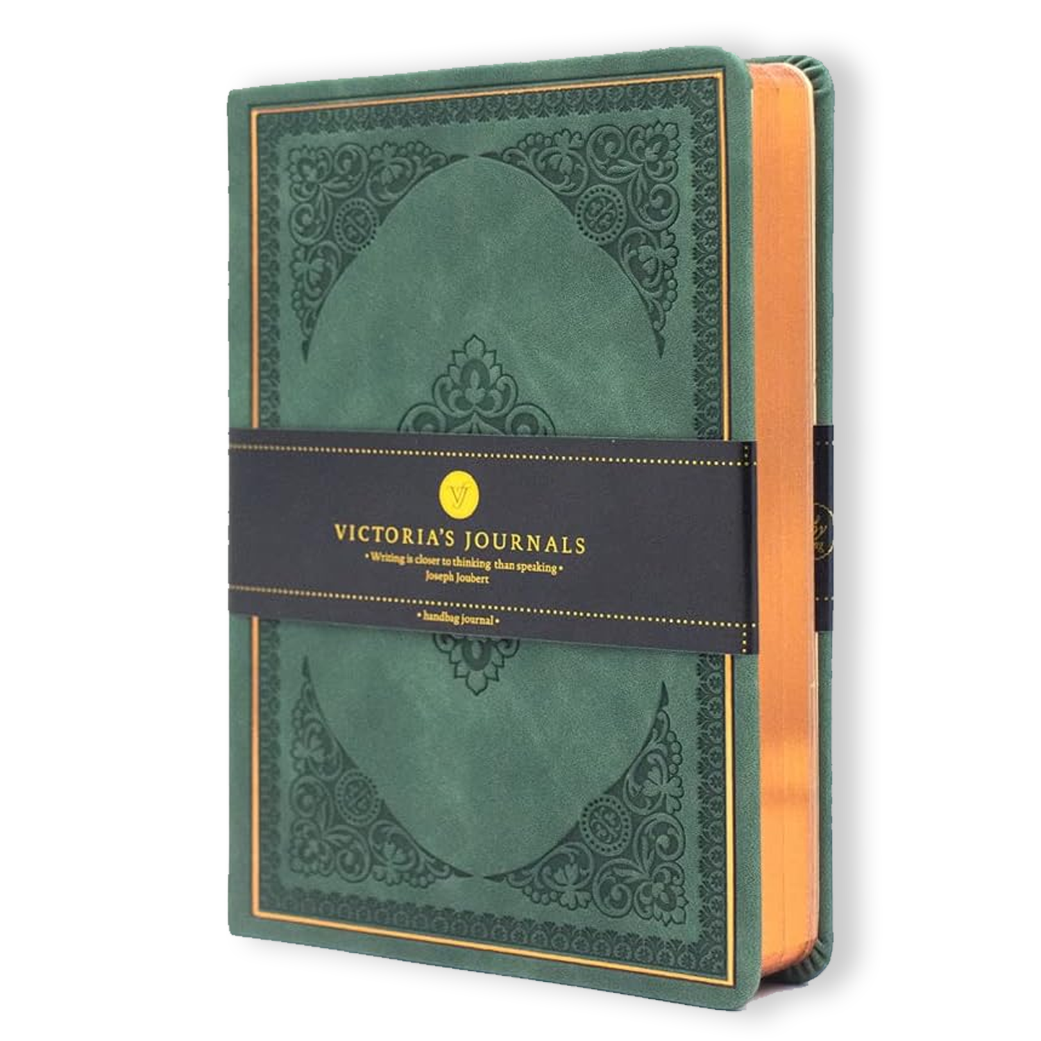 Dark Moss Renaissance Vegan Leather Journal Vegan Leather