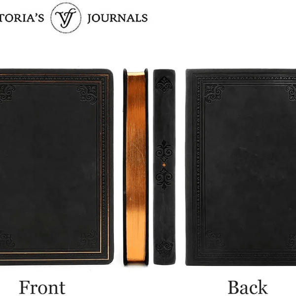 Black Classic Vintage Style Journal