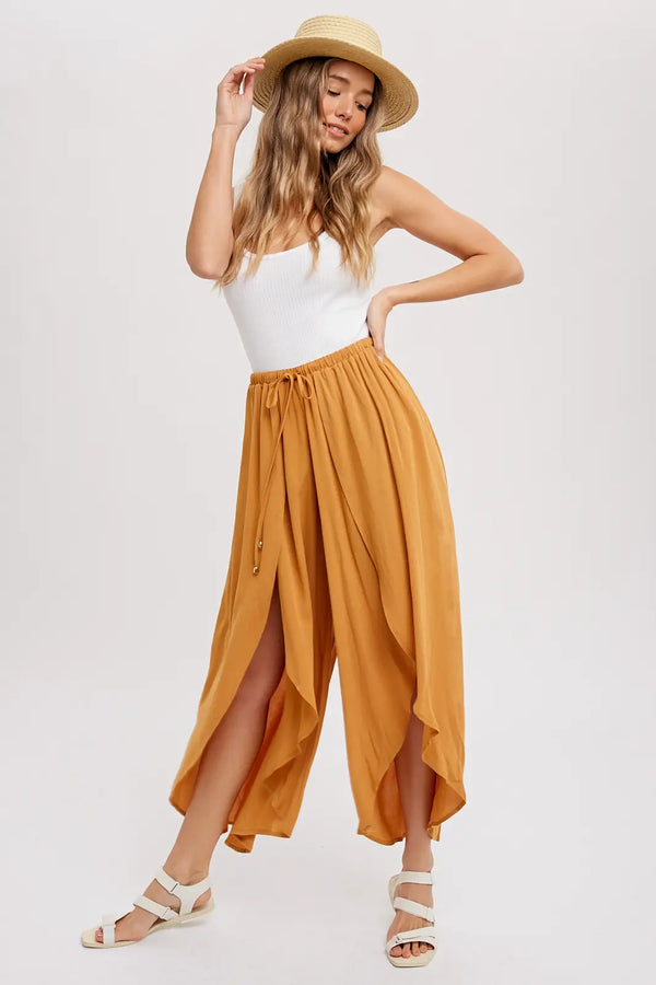 High-Slit Wrap Culottes {multiple colors}