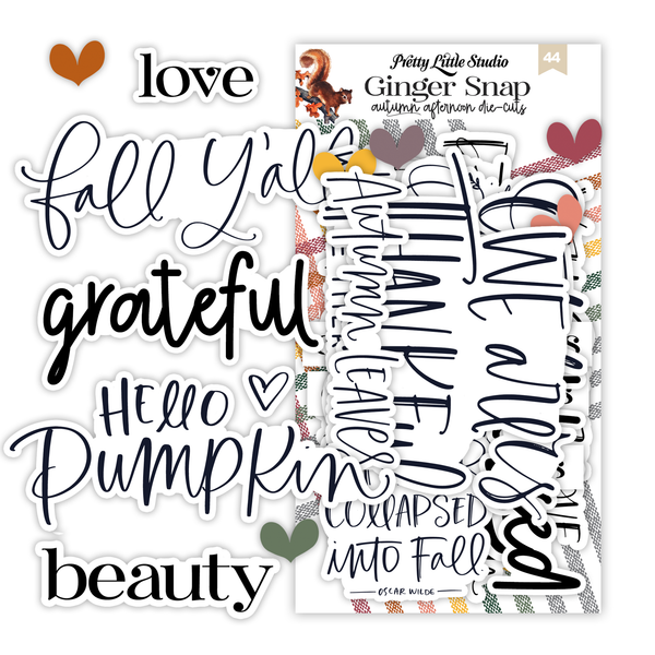 Autumn Afternoon Word Title Ephemera | Ginger Snap {clearance}