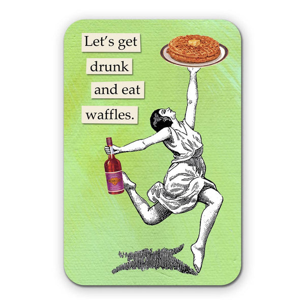 Drunk Waffles Vinyl Sticker