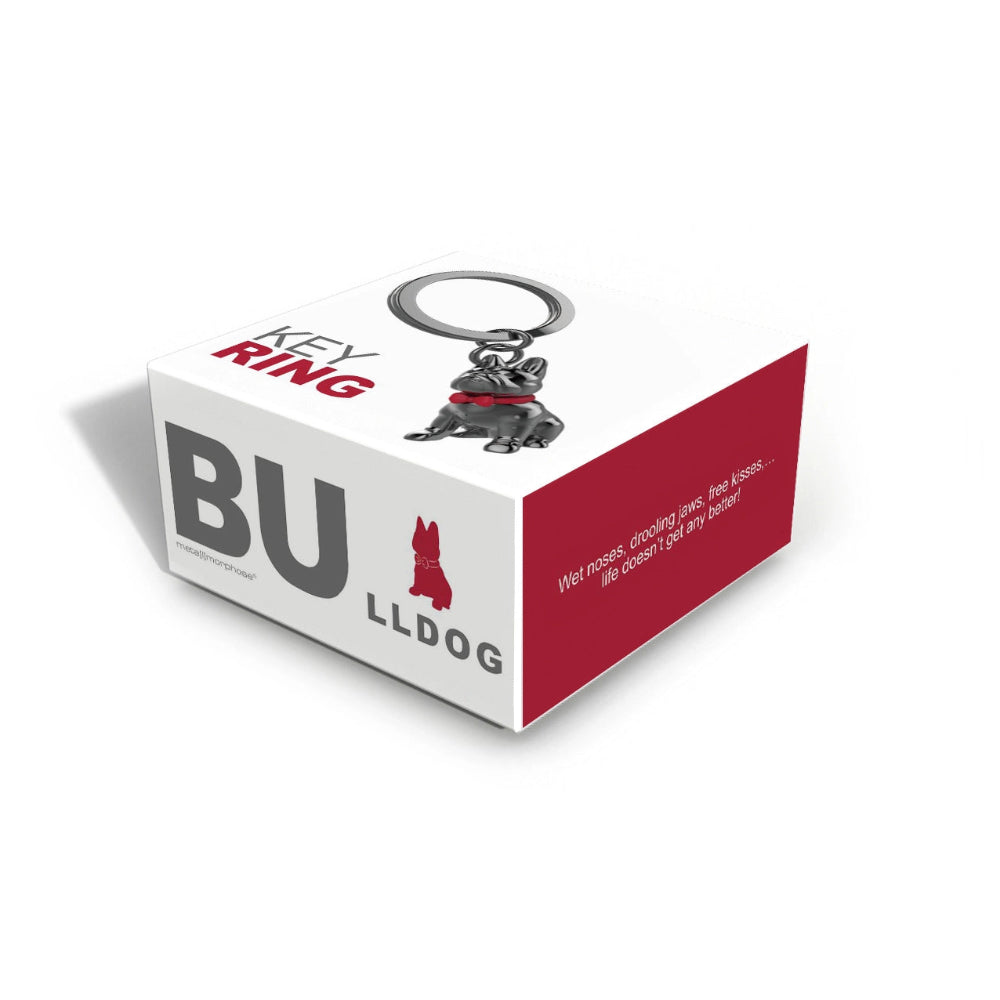 Bulldog Metal Keychain