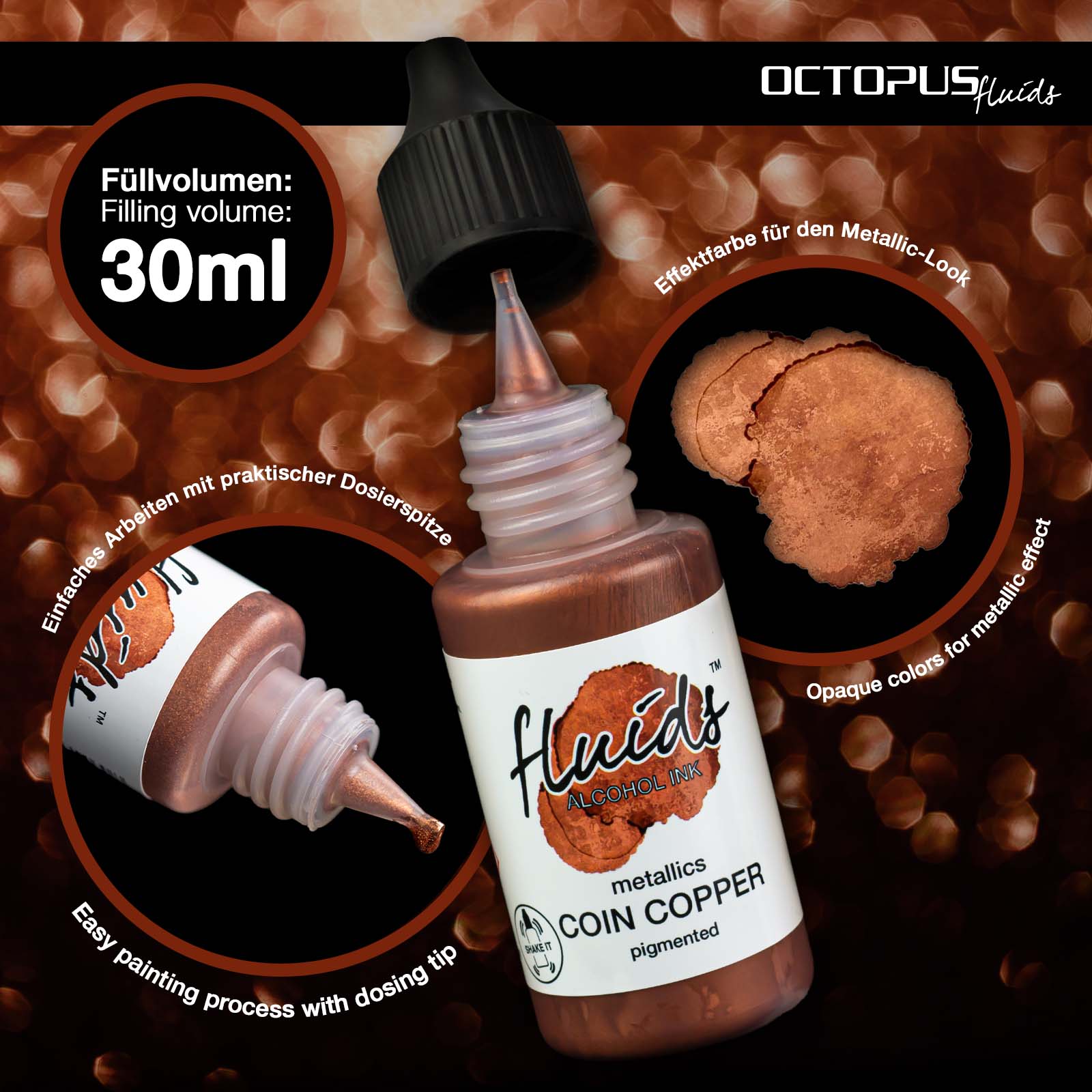Copper Coin Alcohol Ink