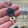 Vintage Watch Dial + Key Earrings